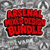 Arsenal Mixed Design Sticker Bundle