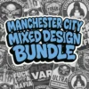 Manchester City Mixed Design Sticker Bundle