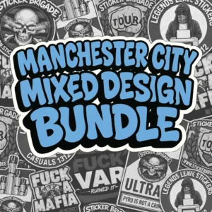 Manchester City Mixed Design Sticker Bundle