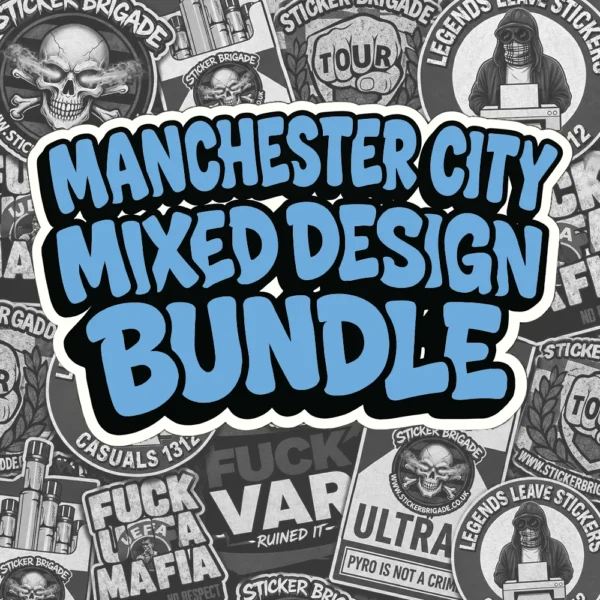 Manchester City Mixed Design Sticker Bundle