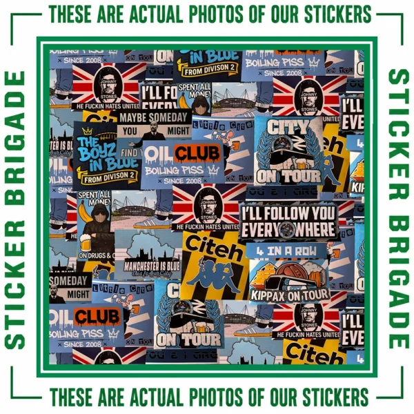 Manchester City Mixed Design Sticker Bundle