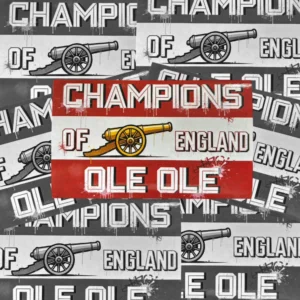 Champions of England Ole Ole - Arsenal Stickers