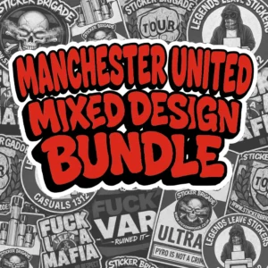 Manchester United Mixed Designed Stickers Manchester United Mixed Design Sticker Bundle
