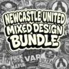 Newcastle United Mixed Design Sticker Bundle