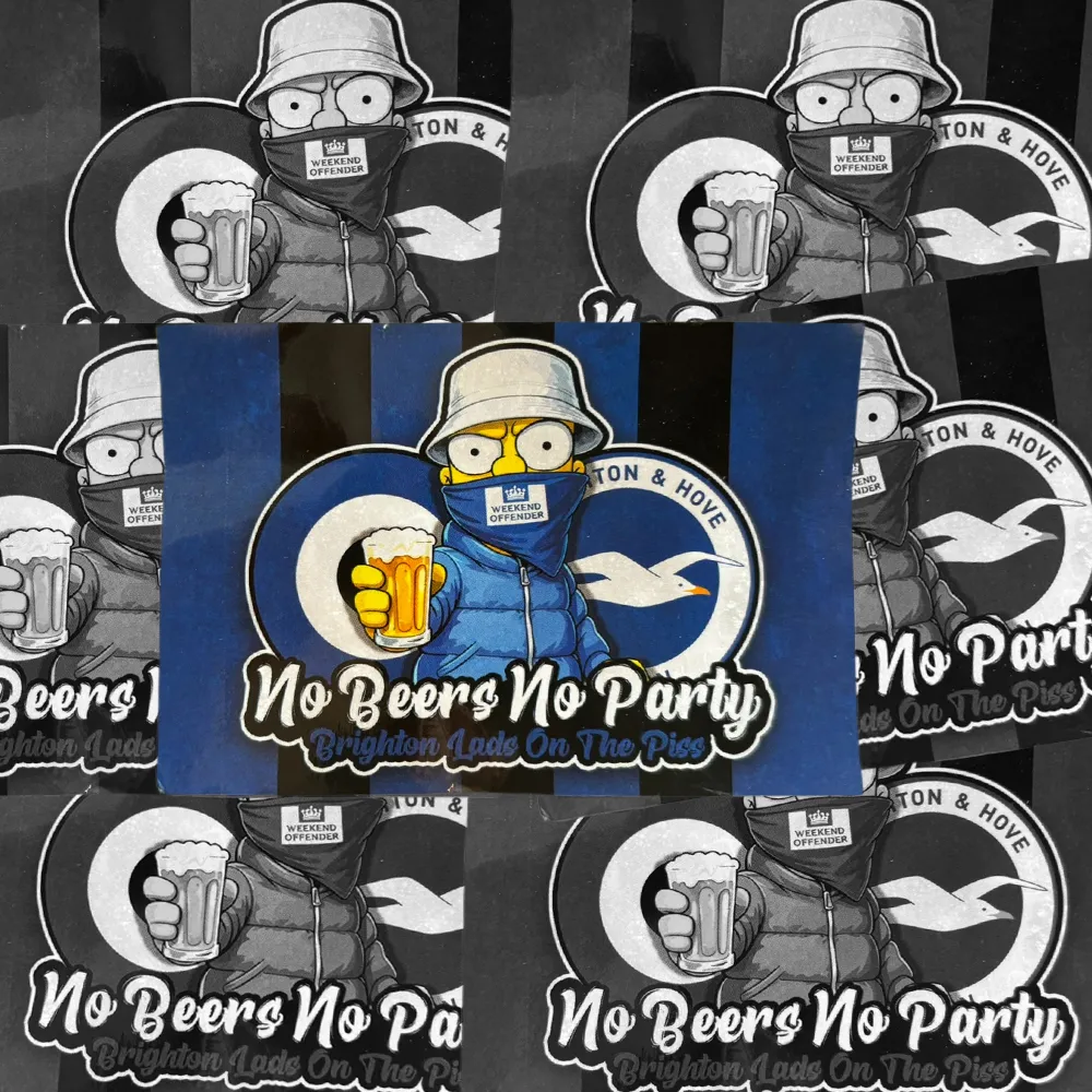 No Beers No Party - Brighton Stickers